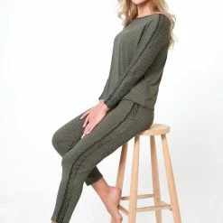 Uitgang 🥰 Merkloos Dames Pyjama ASoL Romance / 2 Delig / Legergroen / Maat S 😀 -Pyjama-s-dames Winkel 550x825 174