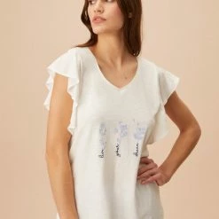 Aanbiedingen 🧨 Merkloos Suwen- Dames Capri Pyjama Set Blauw / Wit Maat M ⌛ -Pyjama-s-dames Winkel 550x825 183