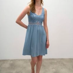 Korting 🎁 Vamp! Vamp Lacey Slaapkleed Blauw S 🔥 -Pyjama-s-dames Winkel 550x825 190