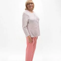 Top 10 ⌛ Merkloos Martel Maria Dames Pyjama - Lange Mouwen- Wit/roze- 100 % Katoen XXL 🔔 -Pyjama-s-dames Winkel 550x825 204