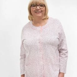 Top 10 ⌛ Merkloos Martel Maria Dames Pyjama - Lange Mouwen- Wit/roze- 100 % Katoen XXL 🔔 -Pyjama-s-dames Winkel 550x825 205