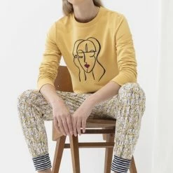Coupon 🥰 Mey Melissa Sweater Geel M 🔥 -Pyjama-s-dames Winkel 550x825 209