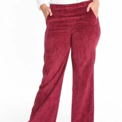 Flash-uitverkoop 🎁 Cassis Effen, Bootcut Broek ✔️