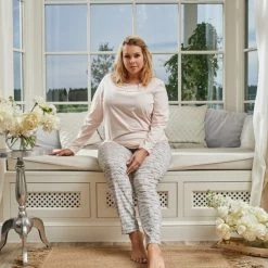 Gloednieuw ❤️ Italian Fashion KARLA Dames Pyjama Lange Mouwen S 🥰 -Pyjama-s-dames Winkel 550x825 245