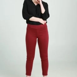 Gloednieuw 🥰 Cassis Effen Broek Effen Broek 😀 -Pyjama-s-dames Winkel 550x825 288