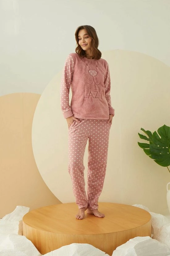 Nieuw π Merkloos Arcan | Dames Fleece Pyjama Set | Lange Mouwen | Roze | S β 3 Nieuw π Merkloos Arcan | Dames Fleece Pyjama Set | Lange Mouwen | Roze | S β