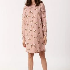 Goedkoop 👏 Woody Slaapkleed Meisjes/dames - Oudroze Met Uil All-over Print - Uil - 222-1-DZF-Z/932 - Maat L 🛒 -Pyjama-s-dames Winkel 550x825 30