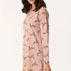 Goedkoop 👏 Woody Slaapkleed Meisjes/dames - Oudroze Met Uil All-over Print - Uil - 222-1-DZF-Z/932 - Maat L 🛒 -Pyjama-s-dames Winkel 550x825 31