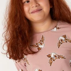 Goedkoop 👏 Woody Slaapkleed Meisjes/dames - Oudroze Met Uil All-over Print - Uil - 222-1-DZF-Z/932 - Maat L 🛒 -Pyjama-s-dames Winkel 550x825 33