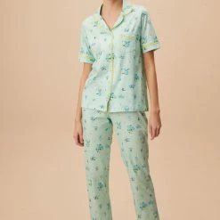 Top 10 🥰 Merkloos Suwen- Katoen Dames Pyjama Set -Homewear -Satijn Mintgroen Maat M 🔔