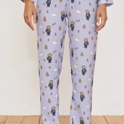 Hete verkoop ⌛ Katia & Bony HELLO CAMPING SATIJN PJAMAPAK VOOR DAMES L ❤️ -Pyjama-s-dames Winkel 550x825 74