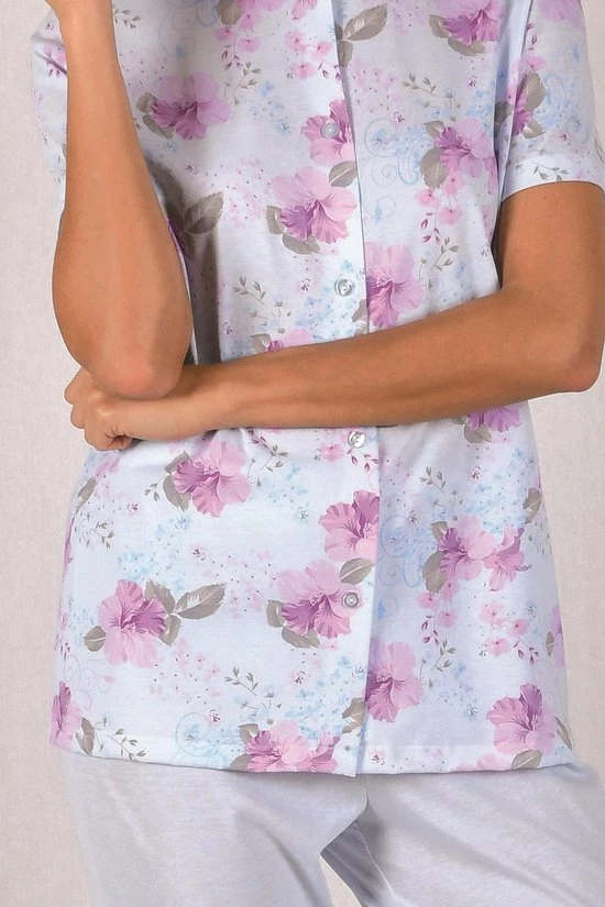 Beste Verkoop 😉 Cybéle Katoenen Pyjama Dames Volwassenen | Pyjama Dames Met Knoppen Grote Maat | Lange Mouw Lange Broek | Pyama Dames Volwassenen | Blauwe Bloemen 020 7-810553 40 ✨ 5 Beste Verkoop 😉 Cybéle Katoenen Pyjama Dames Volwassenen | Pyjama Dames Met Knoppen Grote Maat | Lange Mouw Lange Broek | Pyama Dames Volwassenen | Blauwe Bloemen 020 7-810553 40 ✨ - Afbeelding 3