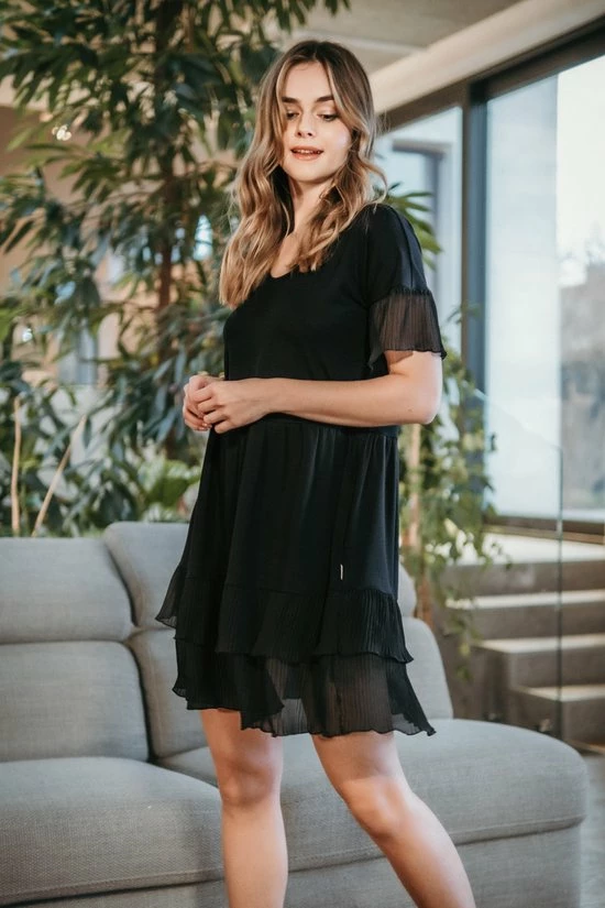 Aanbiedingen 🔔 Doctor Nap Nachthemd Met Frullen Dames Bamboo Zwart TM.4412 M 😍 4 Aanbiedingen 🔔 Doctor Nap Nachthemd Met Frullen Dames Bamboo Zwart TM.4412 M 😍 - Afbeelding 2