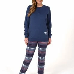 Aanbiedingen 🤩 Normann Dames Pyjama 20190236 - Blauw - S 36/38 🔔